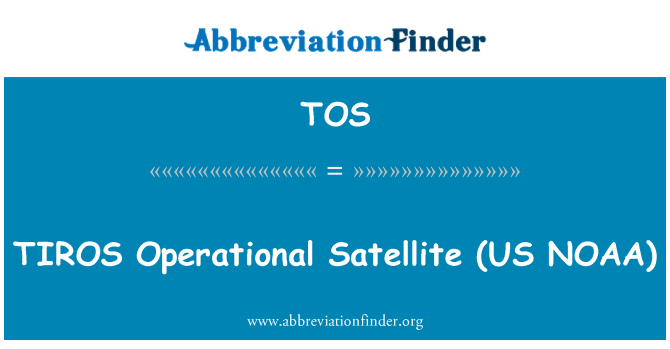 TOS: TIROS operasional satelit (US NOAA)