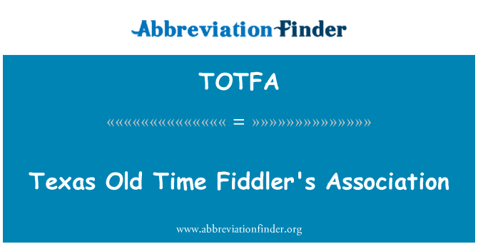 TOTFA: Associació de Texas vells temps de violinista