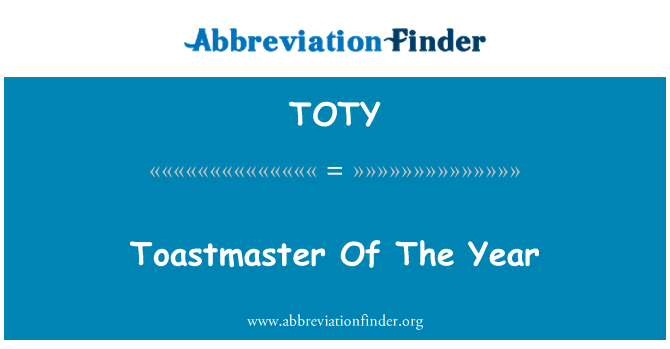 TOTY: Toastmaster roku
