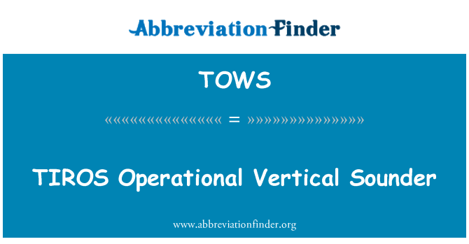 TOWS: TIROS operative loddrett ekkolodd