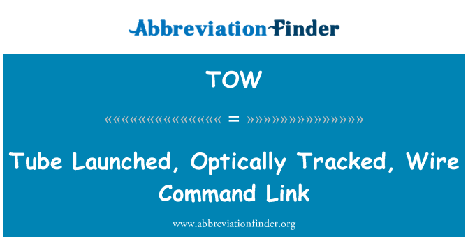 TOW: Tubo lanciato, otticamente rintracciato, Wire comando Link
