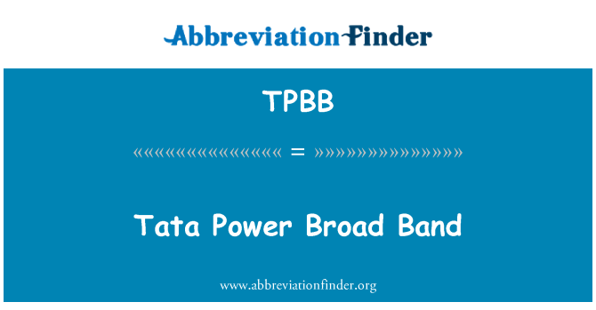 TPBB: Banda larga de Tata Power