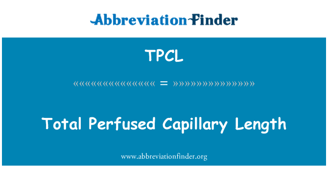 TPCL: Total Perfused Capillaire ki bagay