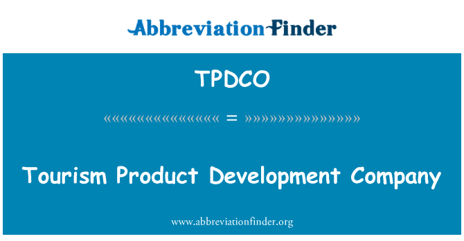 TPDCO: Cestovní ruch Product Development Company