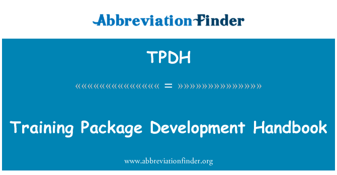 TPDH: Guide de développement pour le Package formation