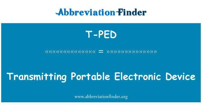 T-PED: Sử dụng thiết bị điện tử cầm tay