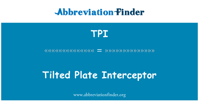 TPI: Kallistettu levy Interceptor