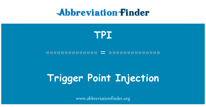 TPI: トリガー ポイント注射