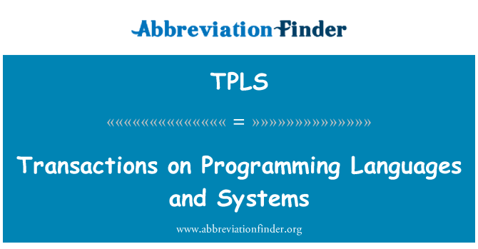 TPLS: Transazioni su linguaggi di programmazione e sistemi