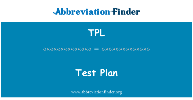 TPL: Plan van de test