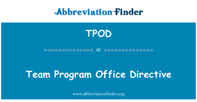 TPOD: Equip programa oficina Directiva