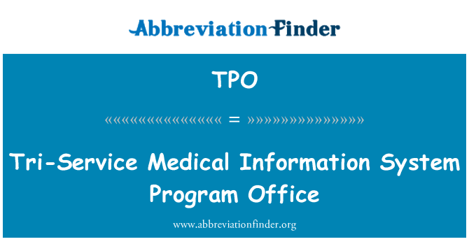 TPO: 三服务医疗信息系统项目办公室
