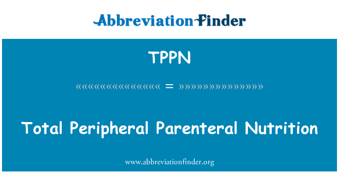 TPPN: Samlede perifere Parenteral ernæring