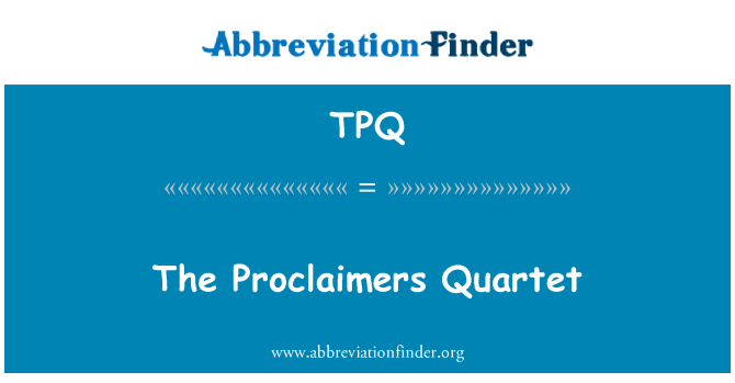 TPQ: Proclaimers 사중주