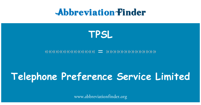 TPSL: Telefòn Préférence sèvis Limitée