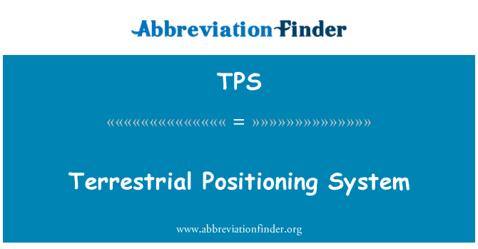 TPS: Sistem posisi terestrial