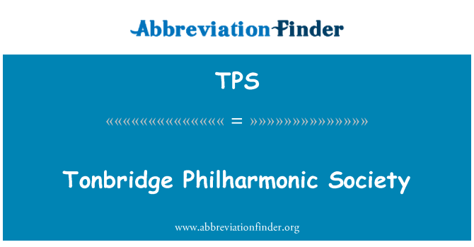 TPS: Tonbridge Filarmoni Derneği