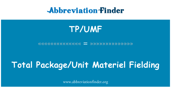 TP/UMF: Celkový balíček za jednotku materiálu Fielding