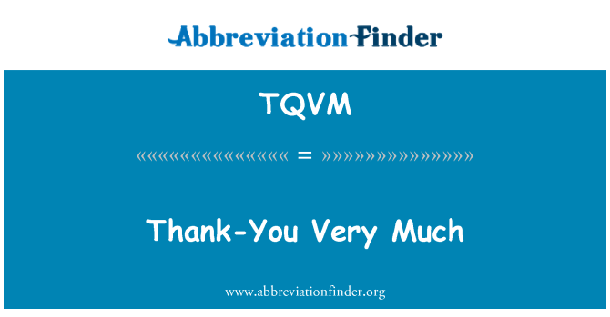 TQVM: Gracias mucho