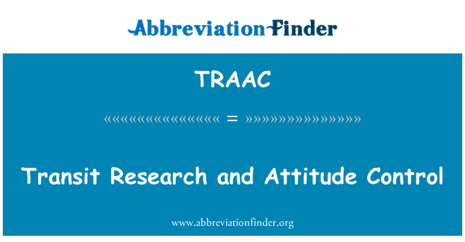 TRAAC: البحث العبور ومراقبة الموقف