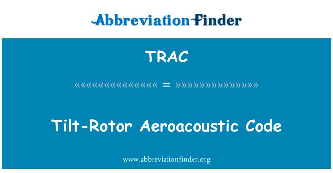 TRAC: Inklinazzjoni-Rotor Aeroacoustic kodiċi