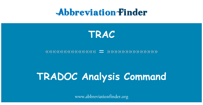 TRAC: الأمر تحليل ترادوتس