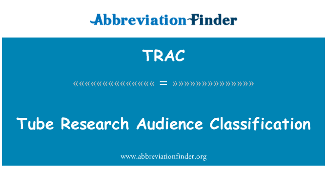 TRAC: Трубка исследования аудитории классификация