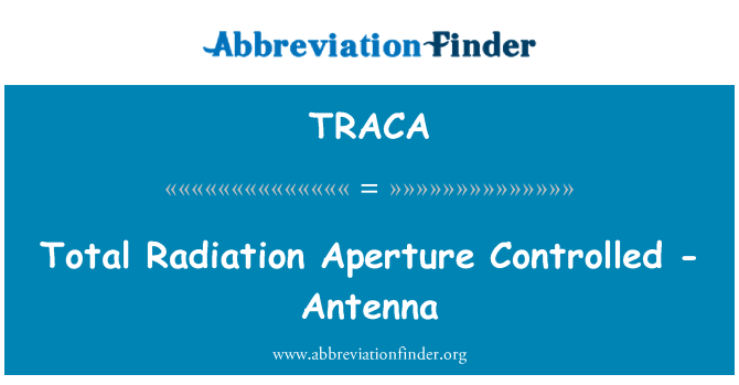 TRACA: Total Radiation Aperture Controlled - Antenna