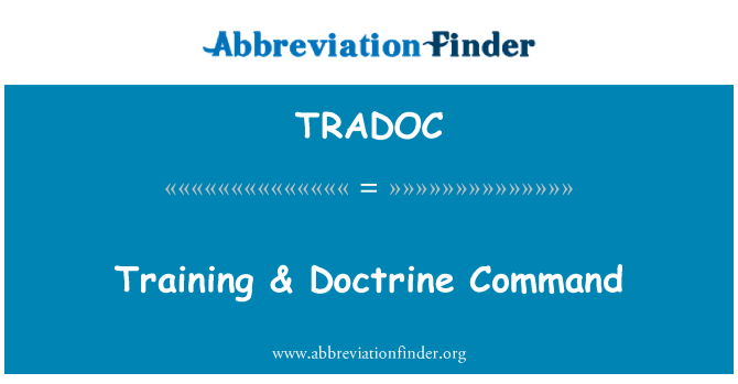 TRADOC: Antrènman & doktrin kòmand