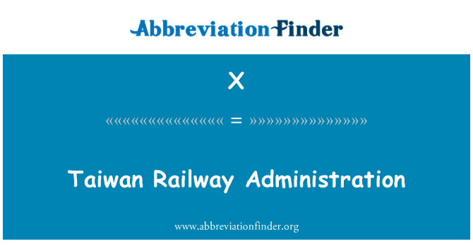 X: Taiwan Railway Administration