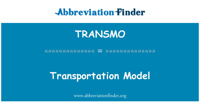 TRANSMO: 교통 모델