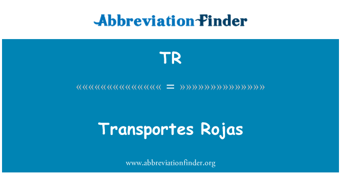 TR: Transportes Rojas