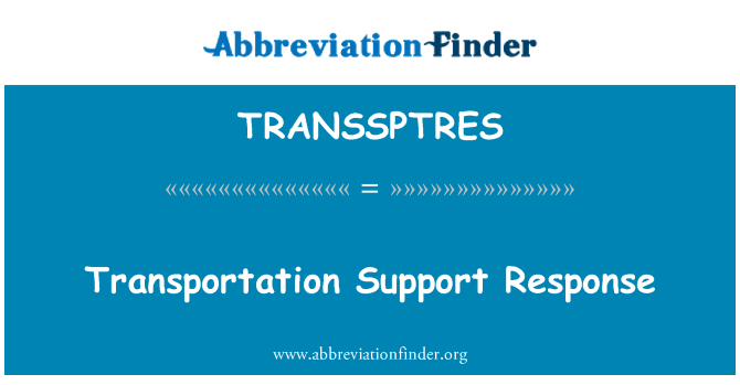 TRANSSPTRES: Transportavimo paramos atsakas