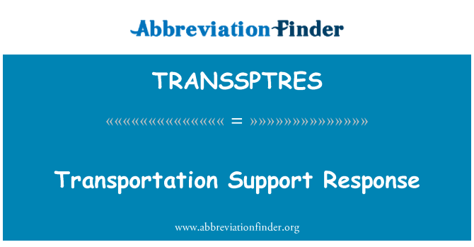 TRANSSPTRES: Transportasi dukungan respon