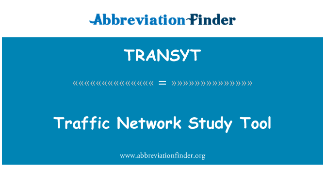 TRANSYT: תעבורת רשת המחקר כלי