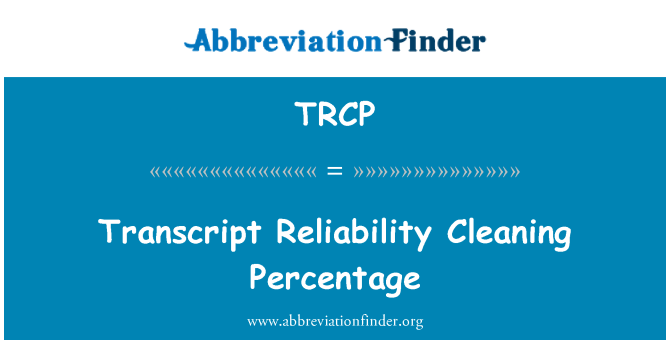 TRCP: Transcript Une Nettoyage pousantaj