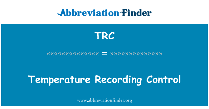 TRC: Opname temperatuurregeling