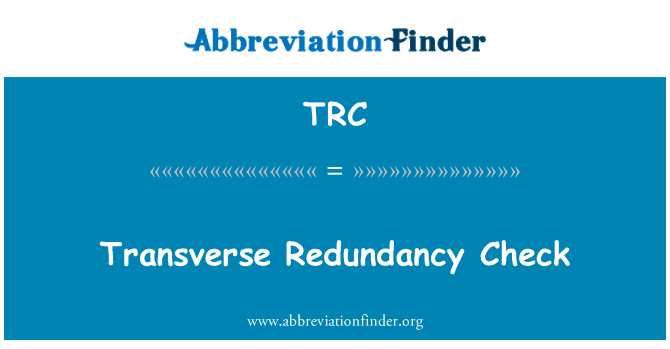 TRC: Šķērsvirziena redundances pārbaude