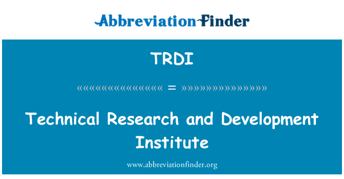 TRDI: معهد التنمية والأبحاث التقنية