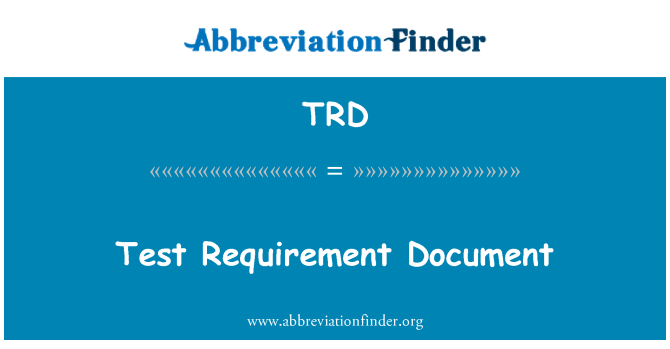 TRD: Prova requisito documento