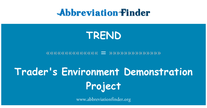 TREND: Proyecto de demostración de medio ambiente del Trader