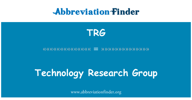 TRG: Teknoloji Araştırma Grubu