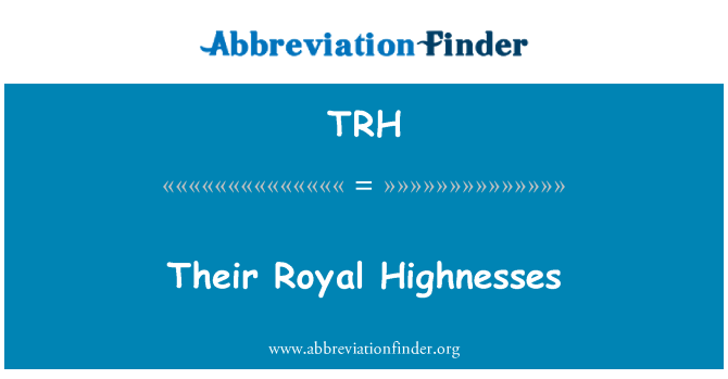 TRH: Njihove Kraljeve visokosti