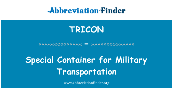 TRICON: Speciale Container voor militair vervoer