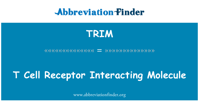 TRIM: Interakce molekuly receptoru T buněk