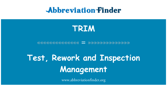 TRIM: Test, predelati in pregled upravljanja
