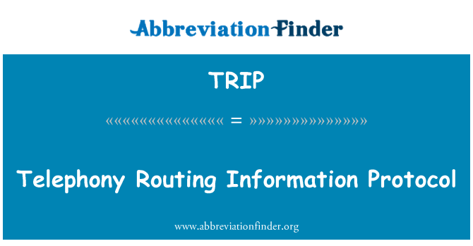 TRIP: Téléphonie Routage enfòmasyon pwotokòl