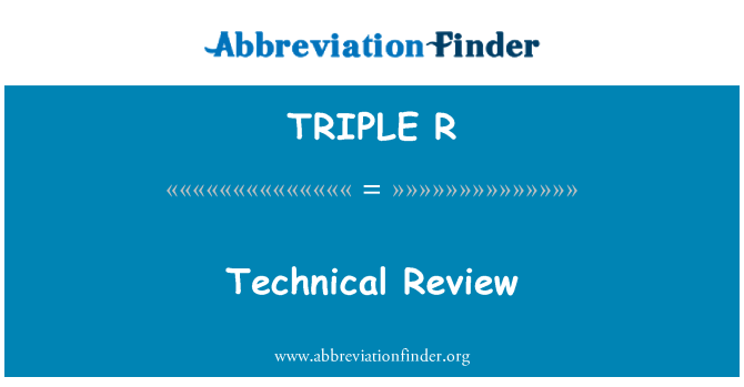 TRIPLE R: تکنیکی جائزہ