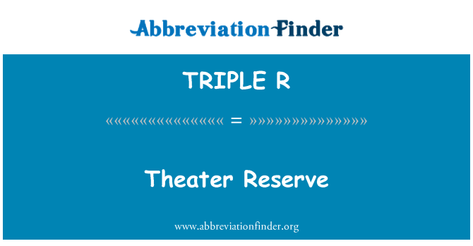 TRIPLE R: Teatr rezerwy