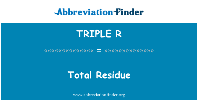 TRIPLE R: Total Residue